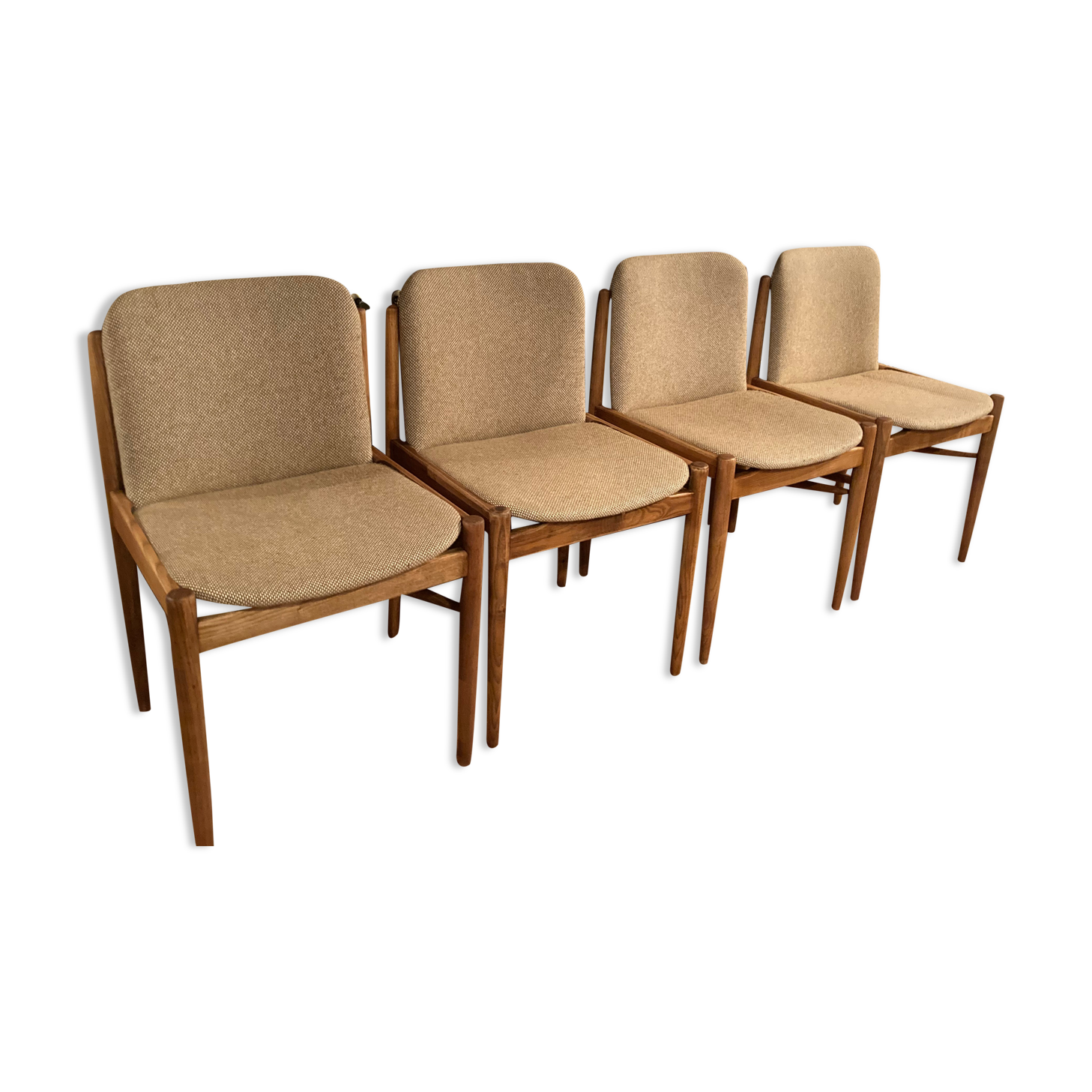 4 vintage Scandinavian style chairs
