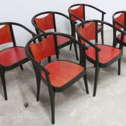 Set of 6 Baumann Diese armchairs, designed by Pagnon Pelhaître