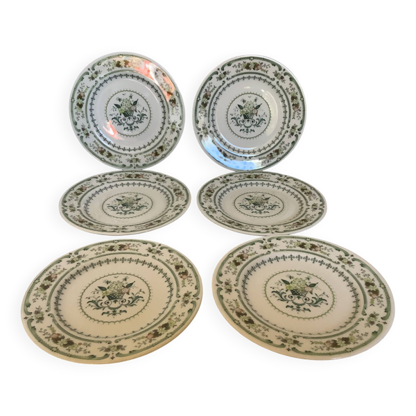 Six assiettes à fromage ou pain provençal royal Doulton