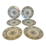 Six Royal Doulton cheese or Provençal bread plates