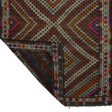 Grand kilim vintage d'Usak, 293 x 198 cm, laine 100 %, tissé à la main – un