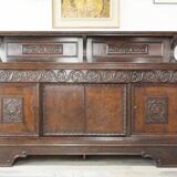 Brown oak sideboard, 1890s