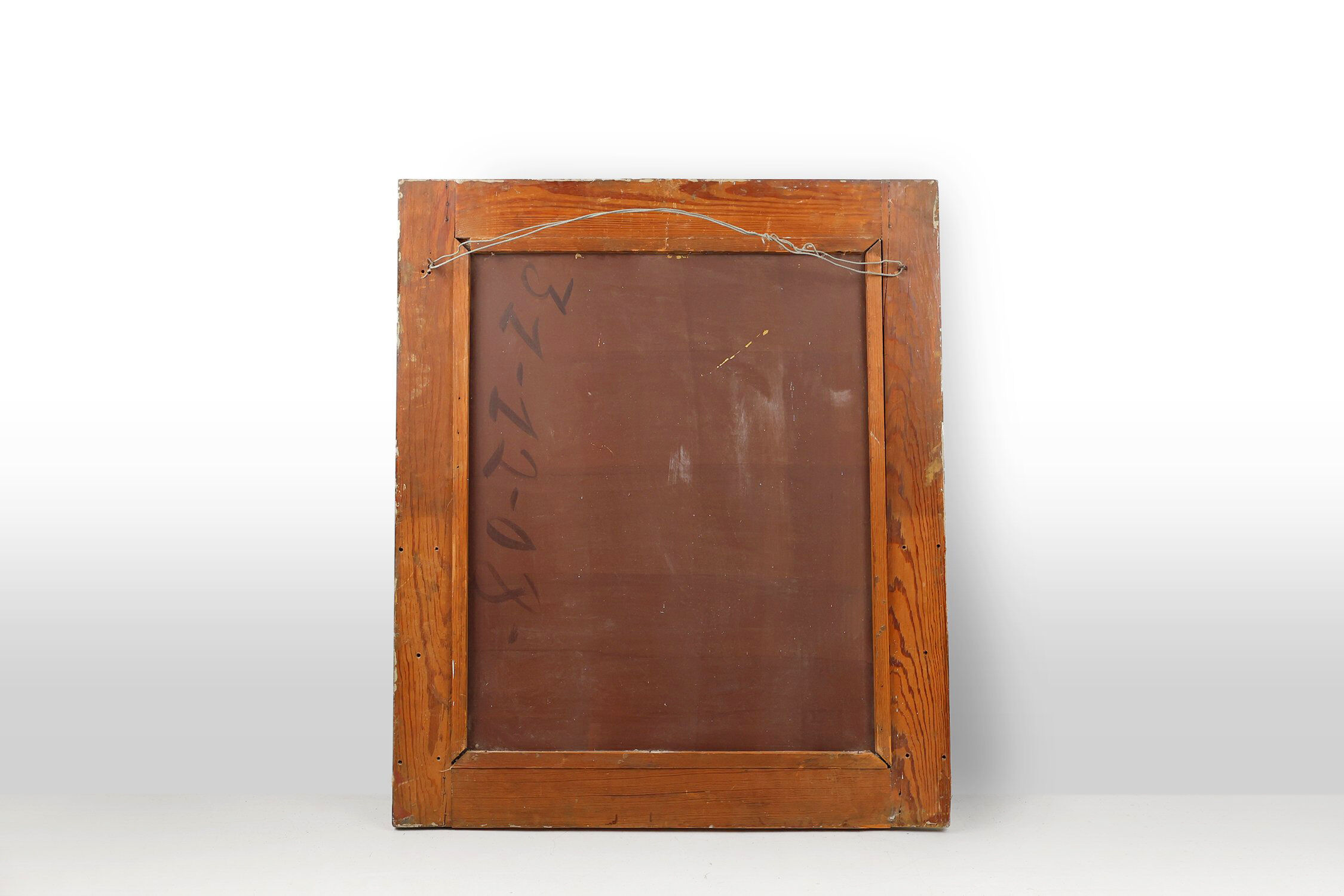 French Mirror with Warm Pine Wood Frame, 1900s