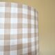 Ceramic lamp with a gingham cotton shade