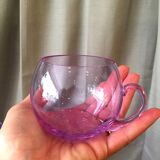 Service a punch sangria lait de poule en cristal, cristallin de bayel violet