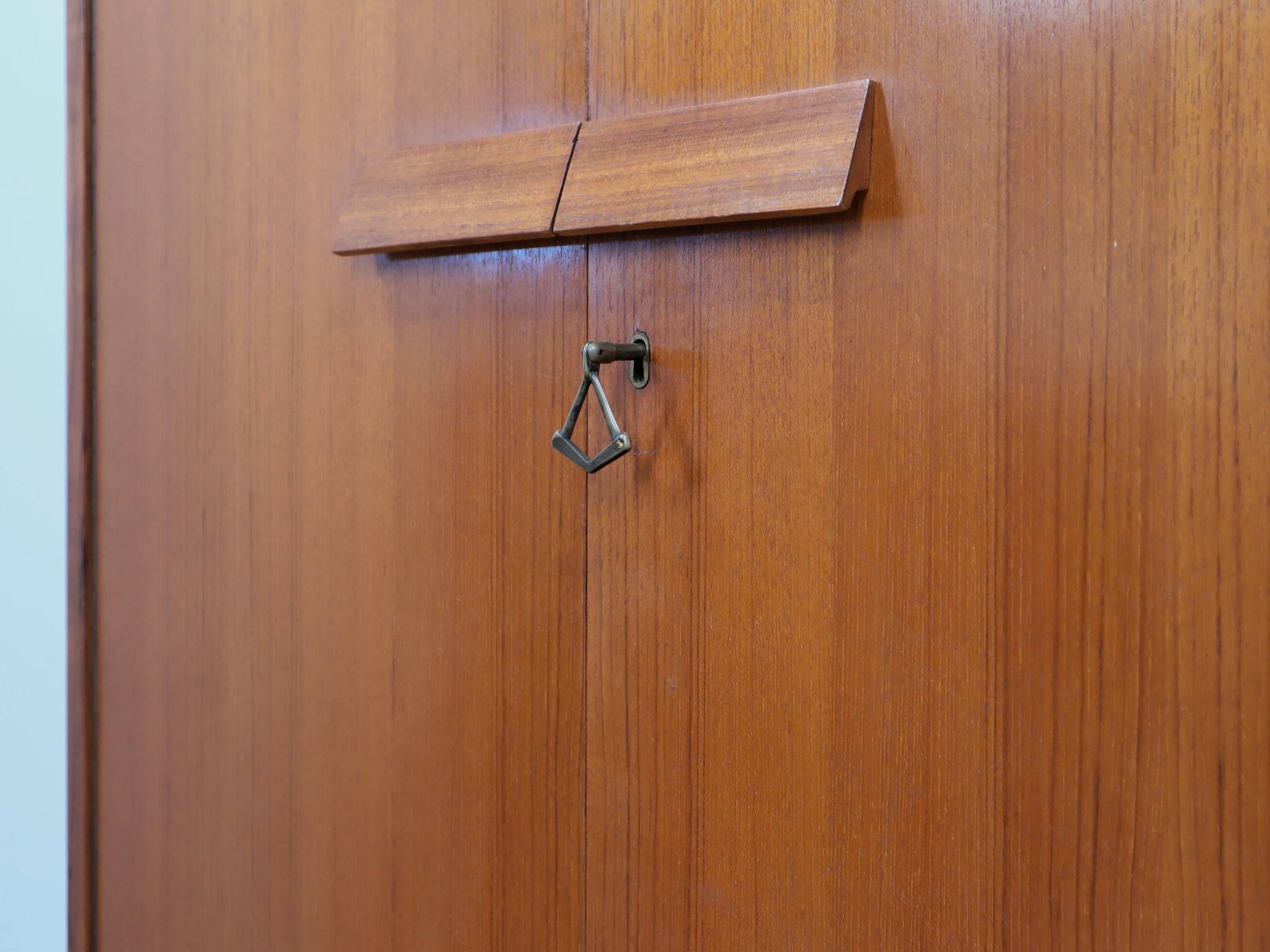 Mid century original teak storage wardrobe Italy 1960s
