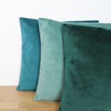 Housse de coussin velours celadon