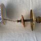 Pied de lampe multicolore et floral Gien Pivoines 1960