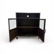 Industrial Vintage Metal Bar Cabinet in Iron and Steel with Mesh Doors