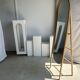 Floor mirror in bamboo and rattan H:1m80