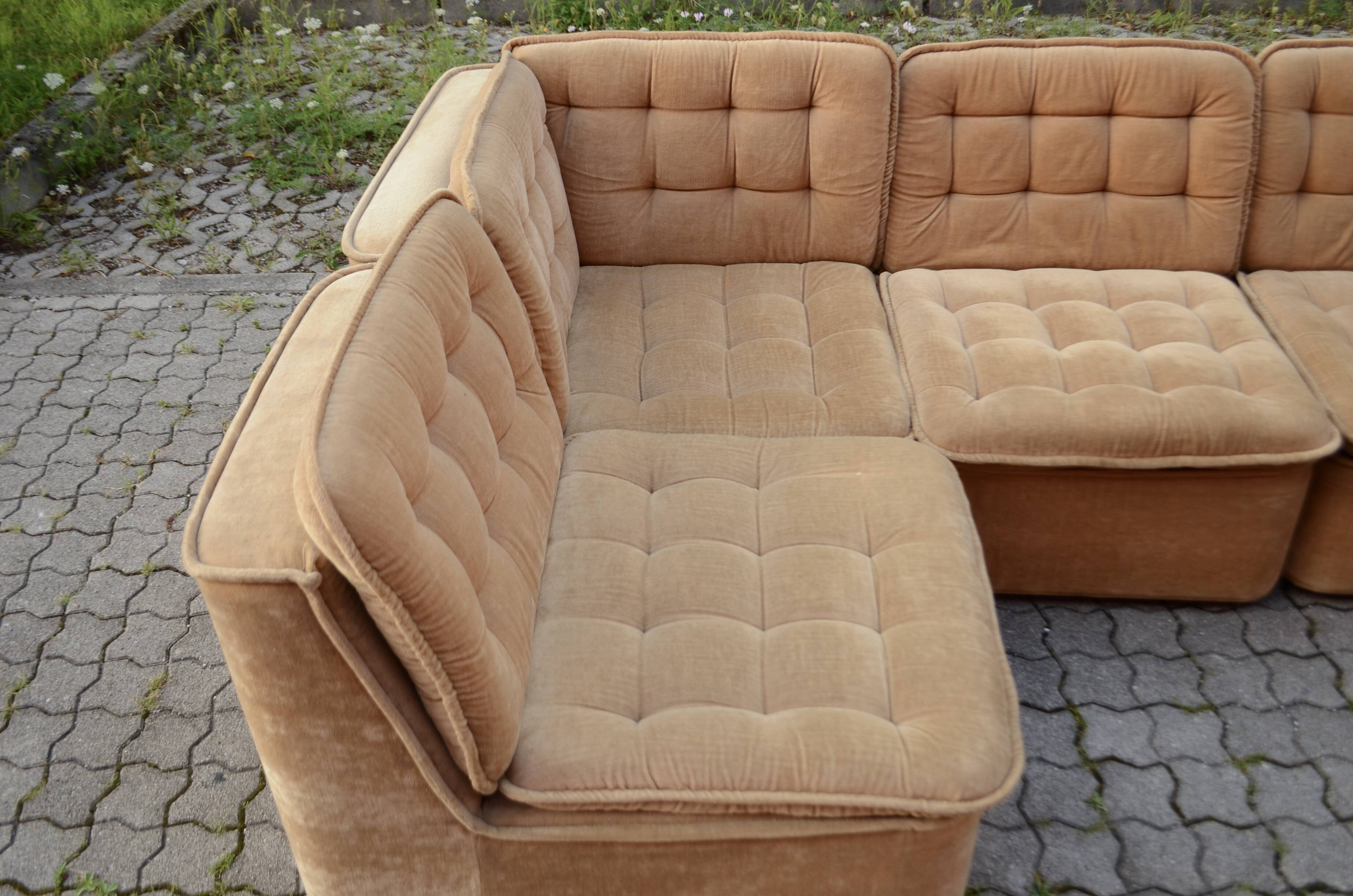 Vintage Modular Sofa 70ties champagne