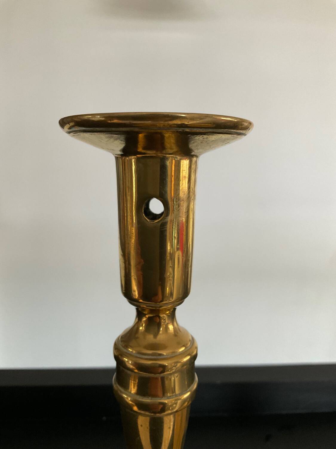 Pair of old bronze candlesticks