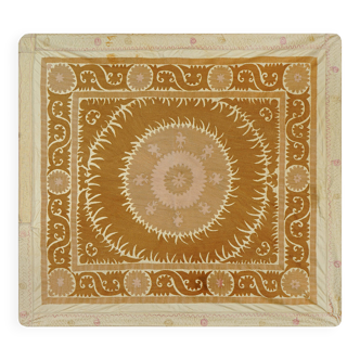 Hand-knotted rug, vintage Turkish rug 107x120 cm