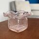 Pink bubbled glass vase - vintage blown glass decoration - neck candle holder