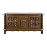 Brutalist sideboard in the spirit of Dudouyt.