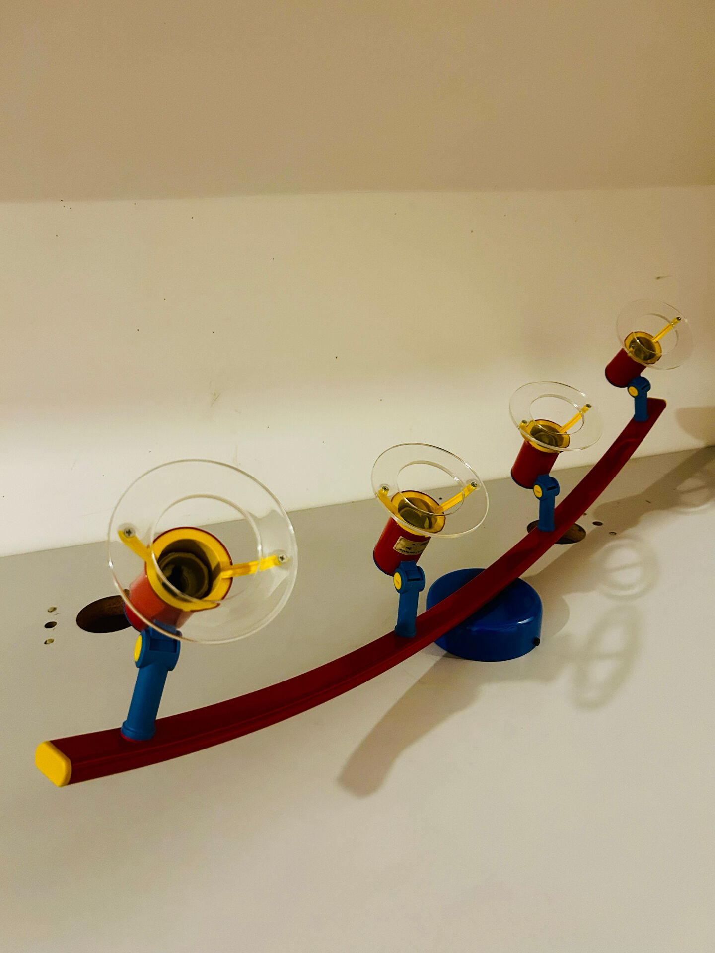 Ceiling light 4 Spots Shiny Vintage Germany 1980s