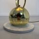 Rhubarb leaf floor lamp brass design Tomaso Barbi Italy an70
