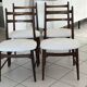 Suite 4 chaises Teck par Wilkhan pour Georg Leowald  Allemagne 1960