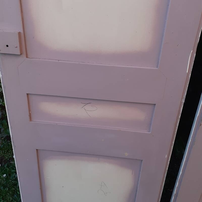 Pairs of large antique Haussmann-style wardrobe doors from the 19th century.