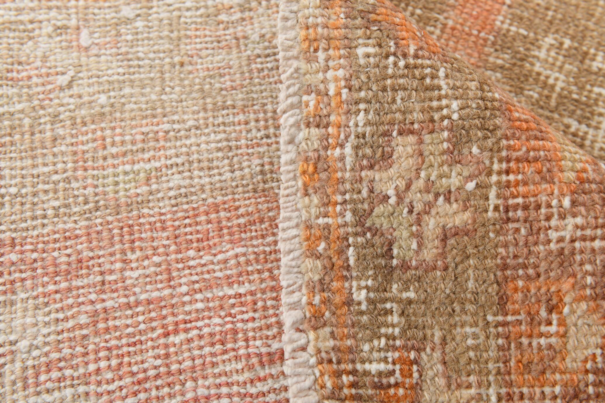 3x12 Pumpink Orange Classic Vintage Runner Rug, 90x353Cm SK 20811