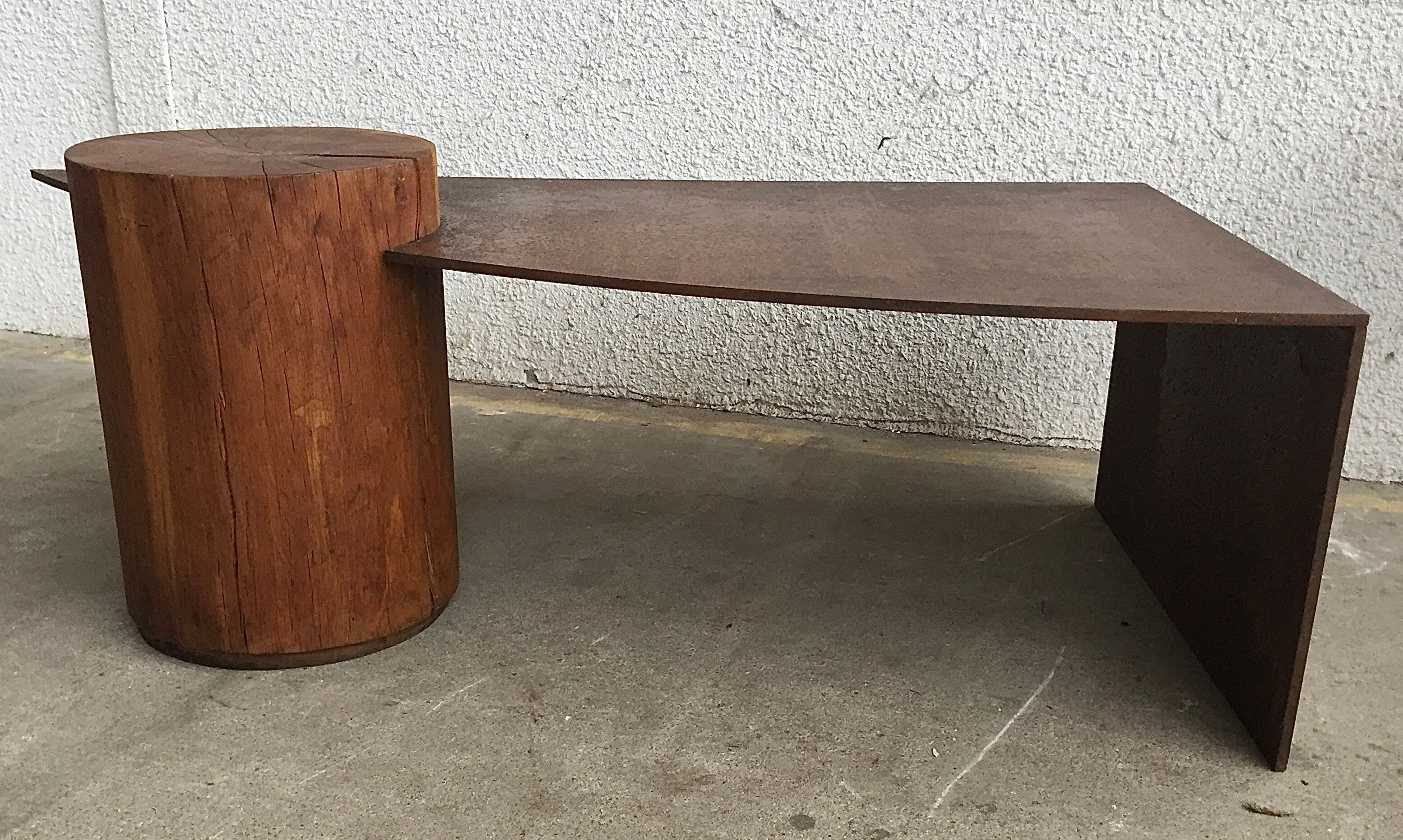 Corten steel coffee table