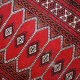 Vintage Pakistani carpet Lahore handmade 81cm x 145cm 1960s, 1C733