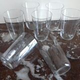 Lot of 7 glasses and 2 carafes