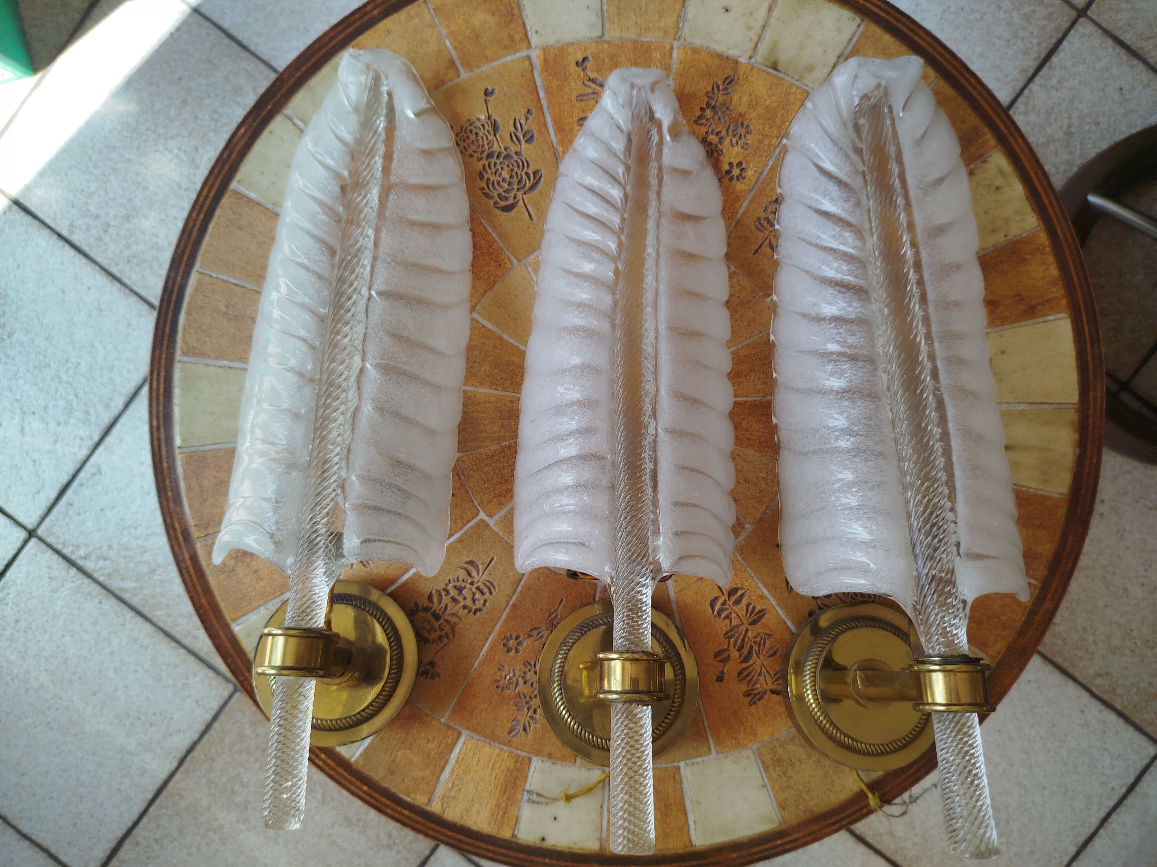 Art Deco wall sconces Murano glass Barovier & Toso