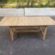 Table à manger scandinave rénovée en chêne 145-200cm