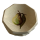 Set of 6 plates in mid-century fruit glazed clay