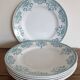 6 Saint Amand plates, Louis XVI model