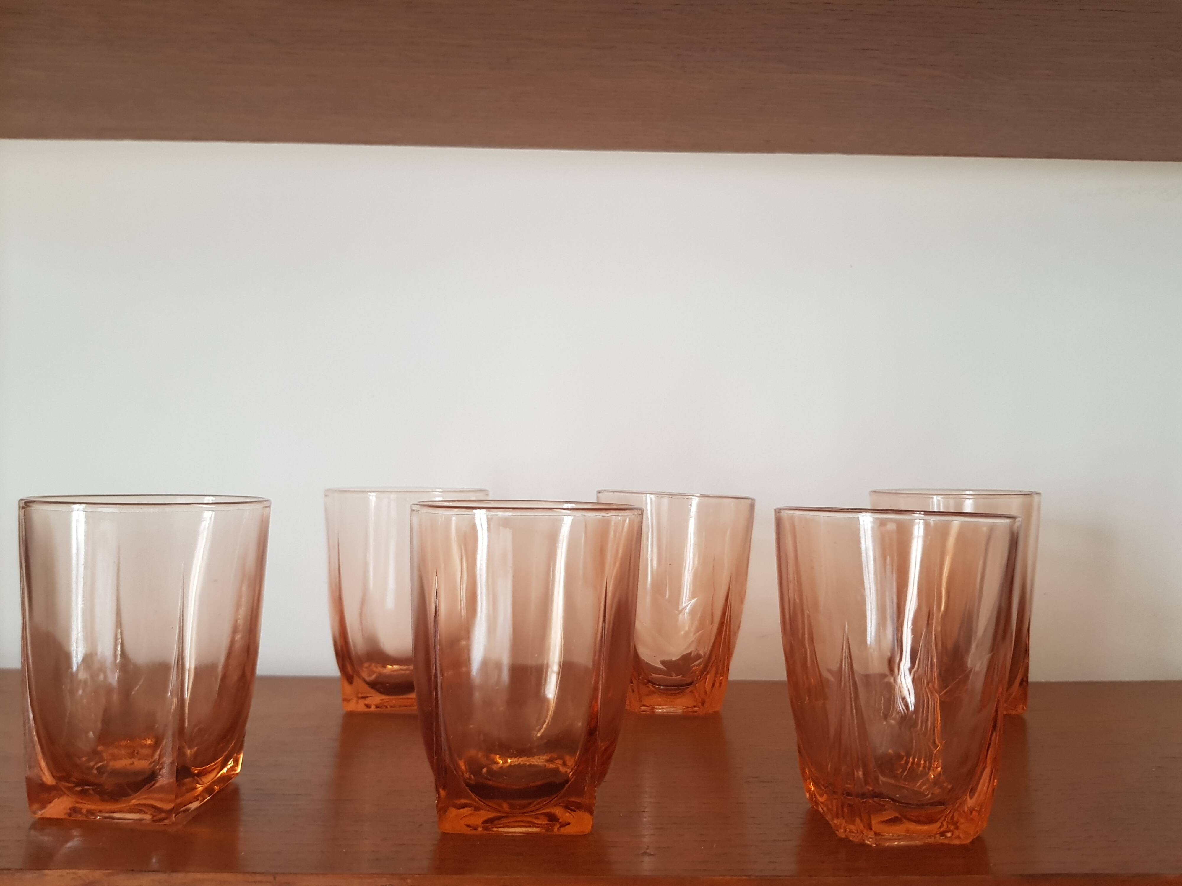 Set of 6 water glasses