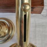 pair of brass candlesticks