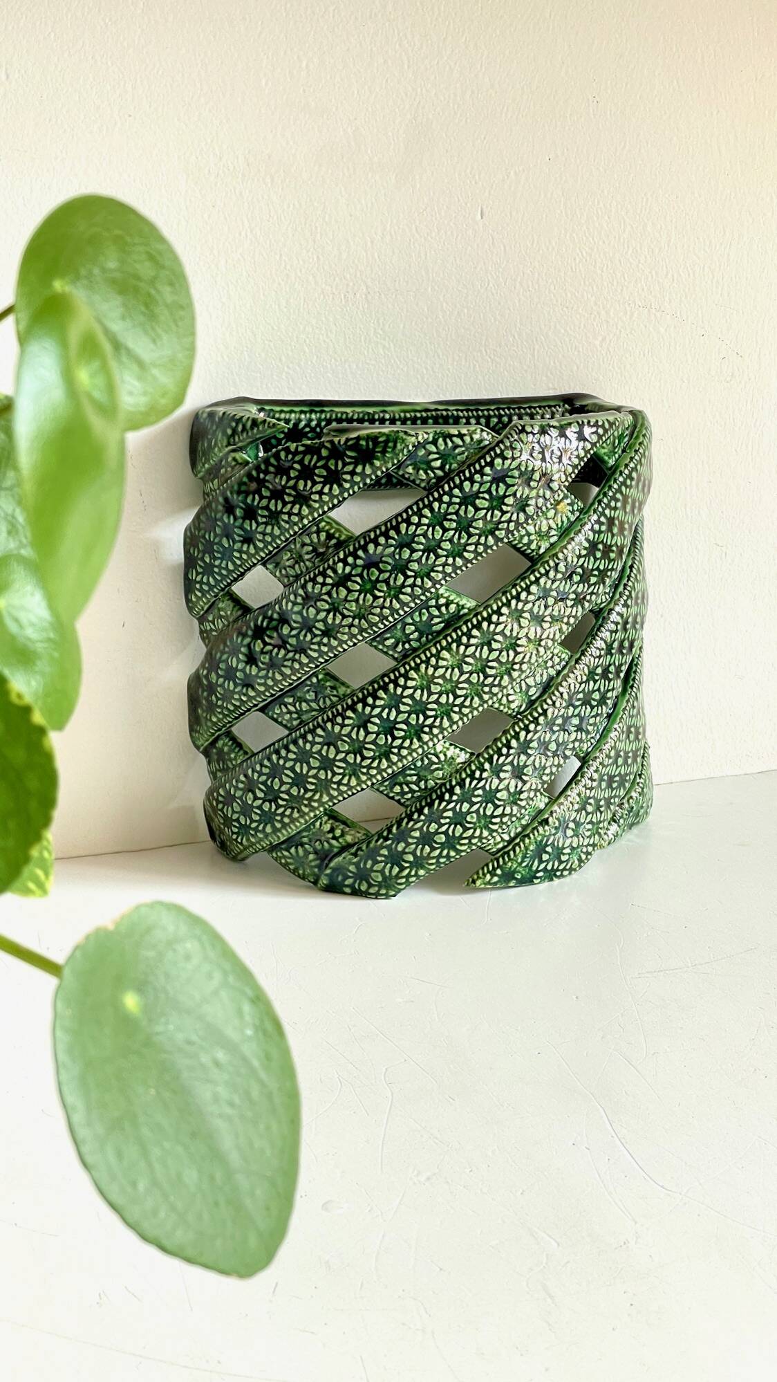 Wall lamp ceramic craftsmanship vintage