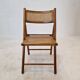 Ensemble de 2 chaises pliantes italiennes en osier, années 1980
