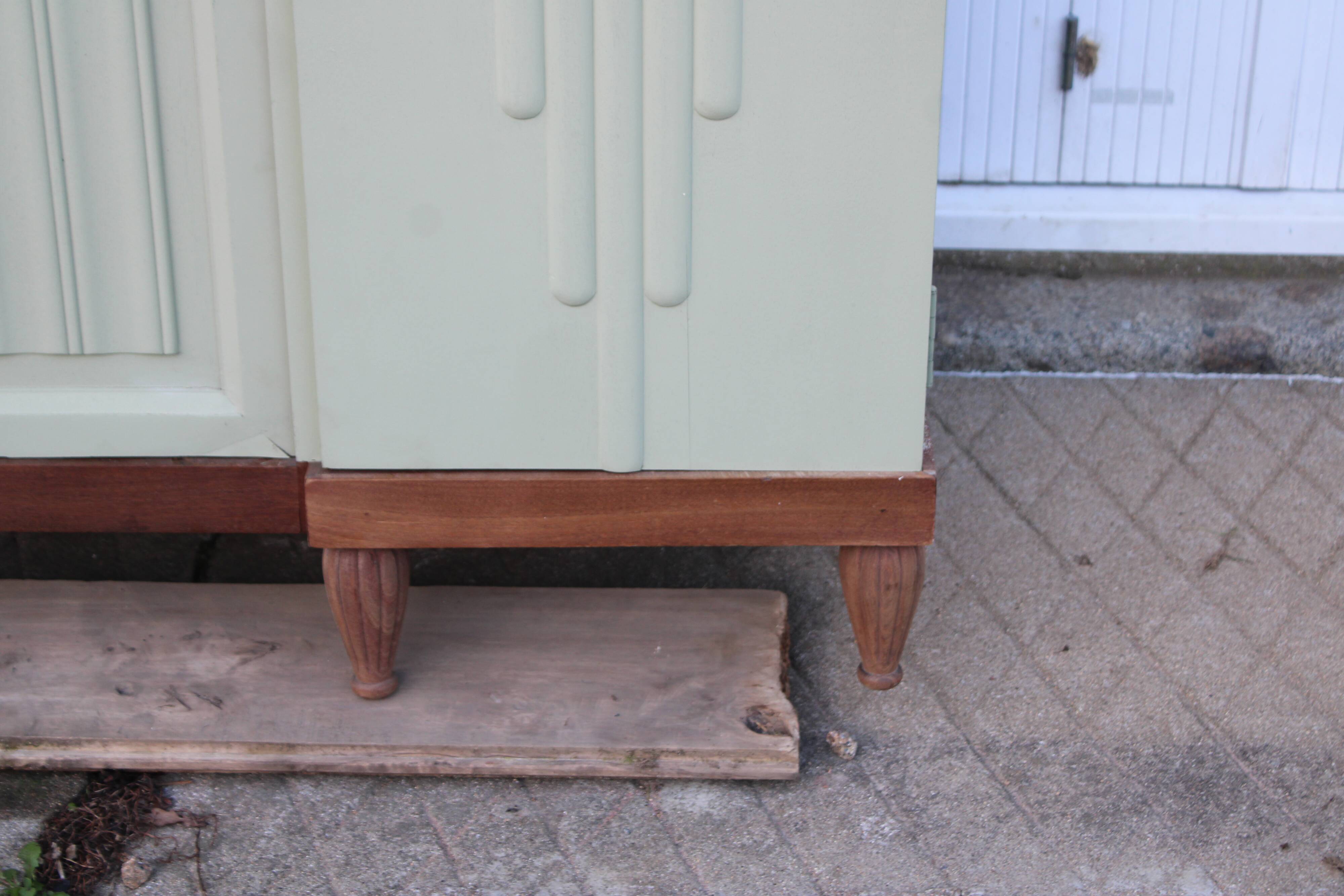 Renovated antique Art Deco sideboard – Lizard Green (Pure & Paint)