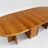 Table à manger ovale extensible vintage des années 1960