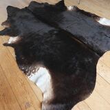 Tapis salon peau de vache veritable vintage design 1970