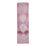 Vintage Turkish rug from Oushak, hand-woven 91x300 cm