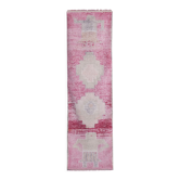 Vintage Turkish rug from Oushak, hand-woven 91x300 cm