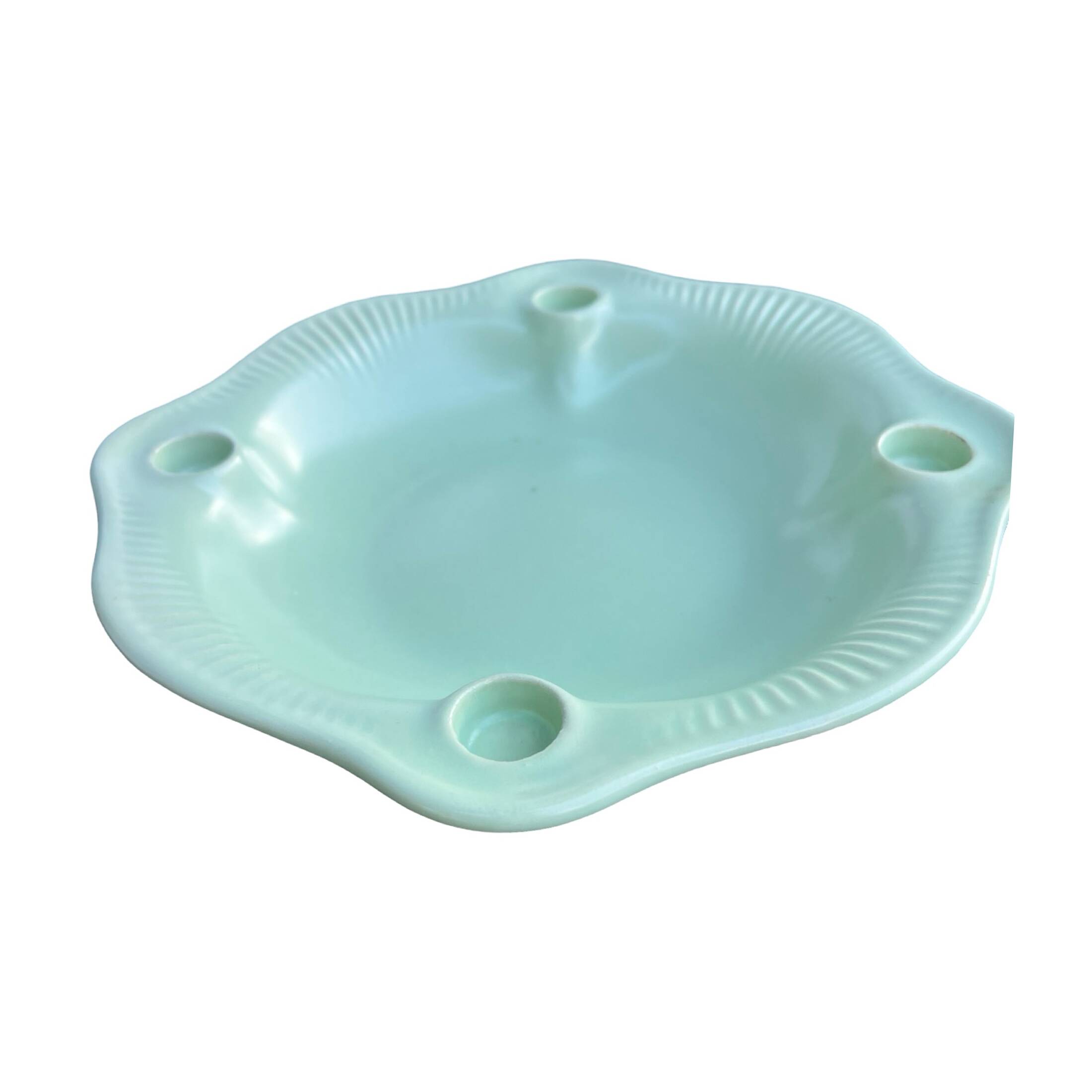 Ceramic Advent Plate/Candle Holder, Jasba, Germany 1960s | Mint Green