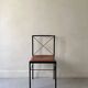 Metal and cognac leather chair, Arrben Italy design 1970