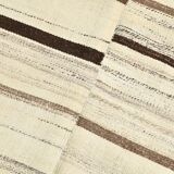 5x7 Kilim Beige & Cream Striped Kilim Rug, 161x211Cm