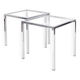Pair vintage side tables 1970s