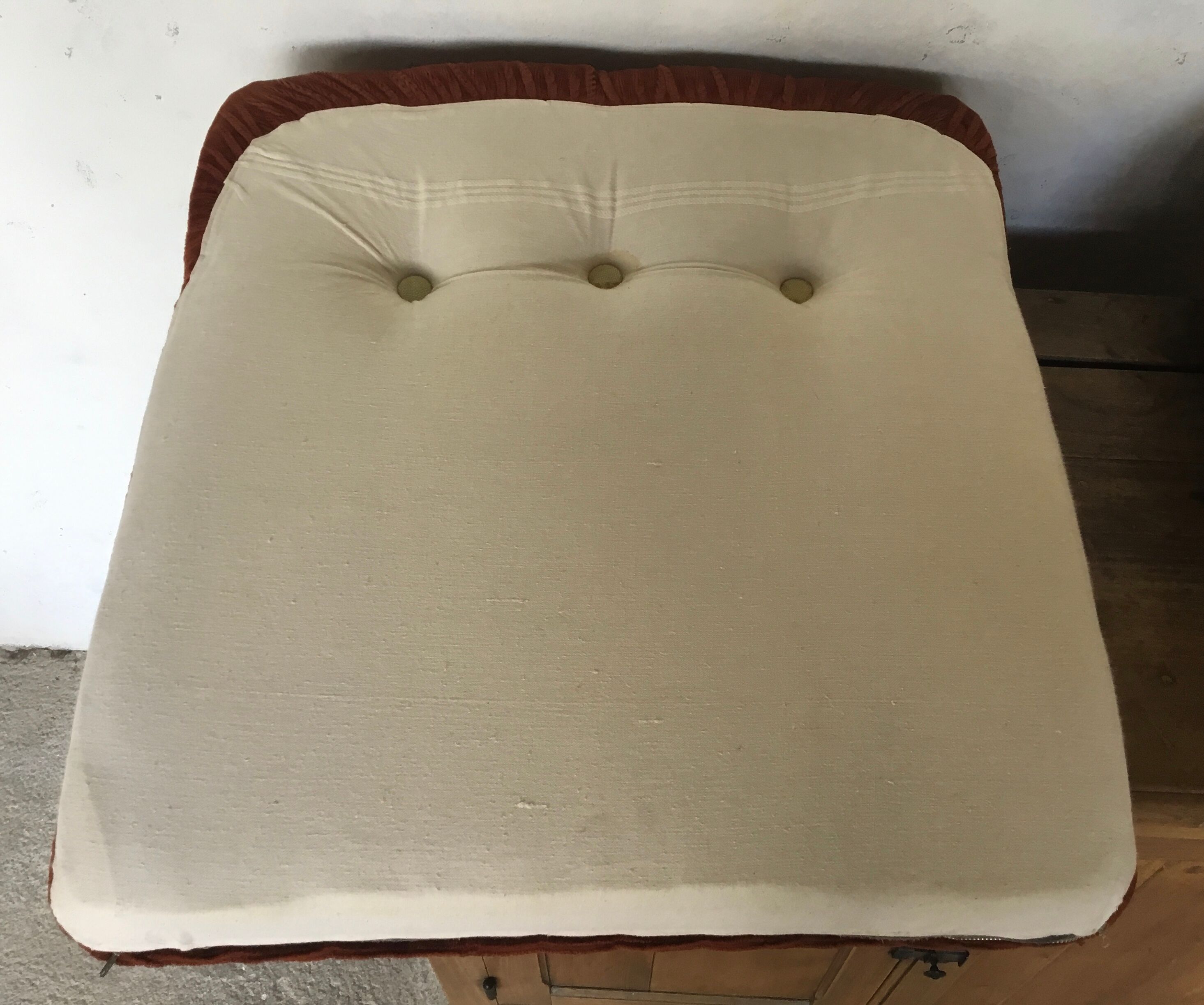 Space-age armchair shell smooth velvet brown - vintage 1970