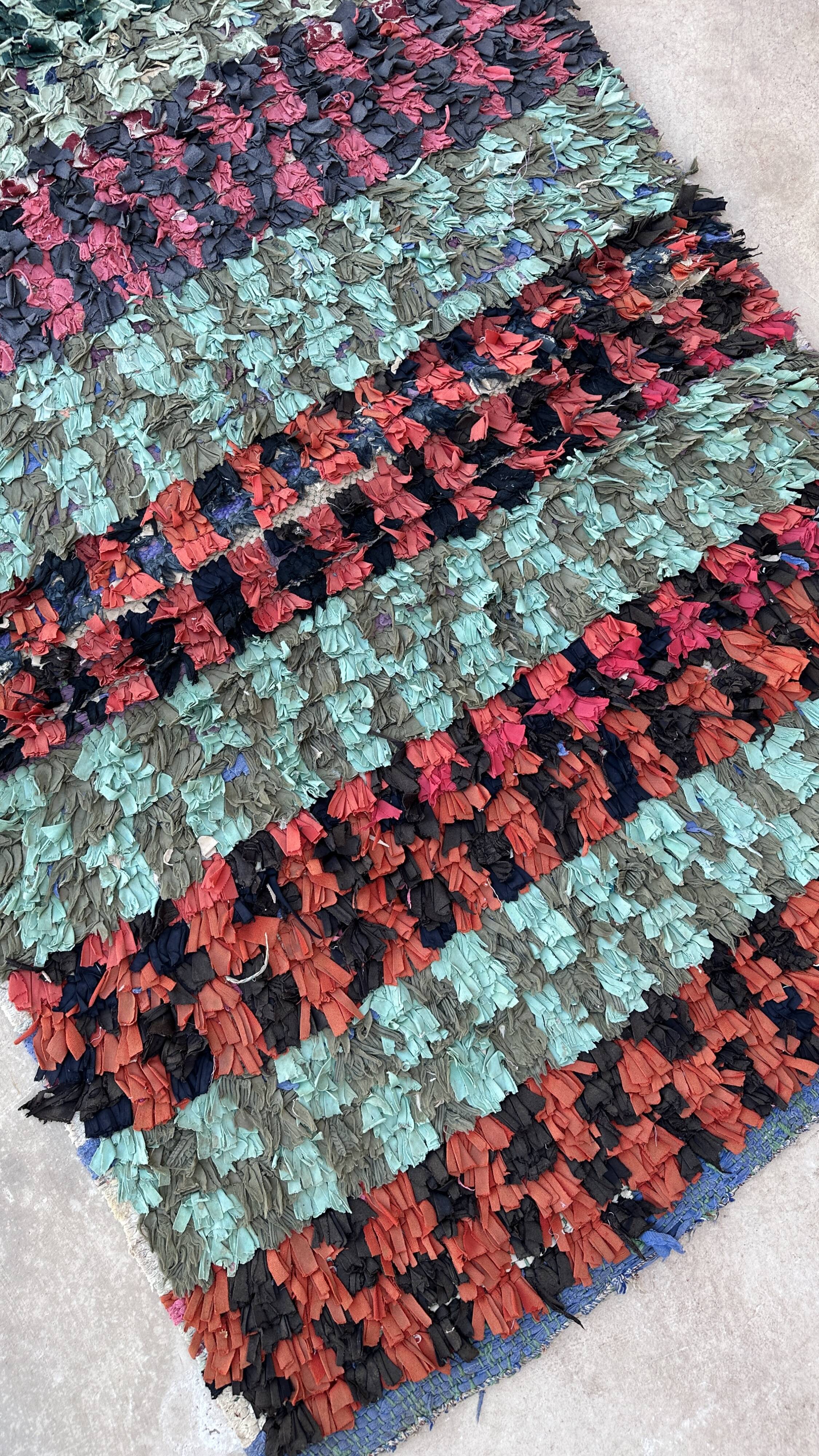 Tapis Marocain  Boucherouite coloré - 94 x 144 cm
