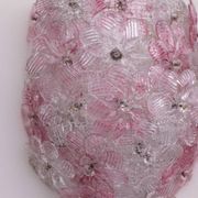 Set of 4 Murano Wall Light Pink Flower by Seguso, 1970
