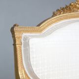 Louis XVI-style gilded wooden bass bench