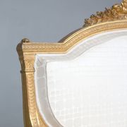 Louis XVI-style gilded wooden bass bench