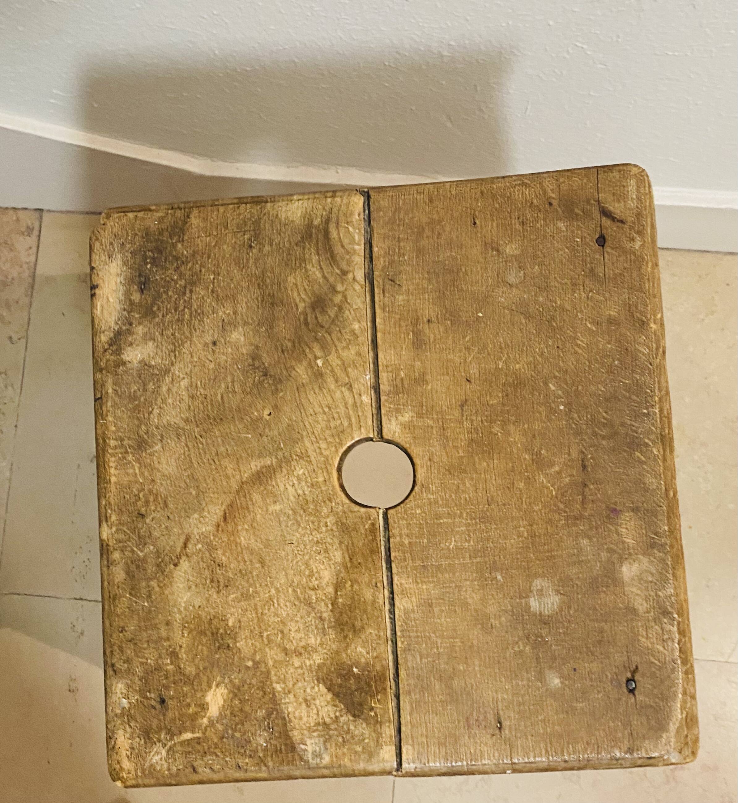 Old antique wooden stool